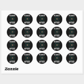 Wetenschap is zoals Magisch maar Echte Ronde Sticker (Vel)