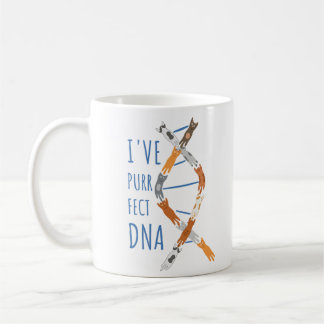 Wetenschap Kat DNA Helix Ik heb Purr-fect DNA Koffiemok