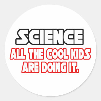 Wetenschap...Koel Kinderen Ronde Sticker