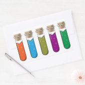 Wetenschap Lab kleurrijke vloeibare potion test bu Rechthoekige Sticker (Envelop)
