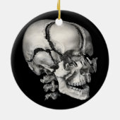  Wetenschap Menselijke Anatomie, Antiek schedel Keramisch Ornament (Achterkant)