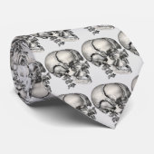 Wetenschap Menselijke Anatomie, Antiek schedel Stropdas (Opgerold)