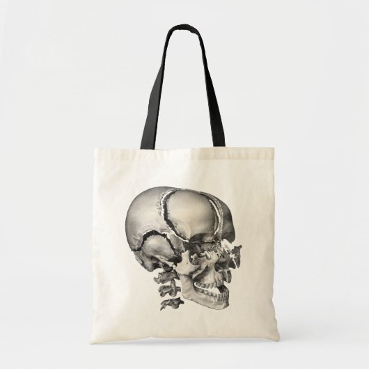  Wetenschap Menselijke Anatomie, Antiek schedel Tote Bag (Voorkant)