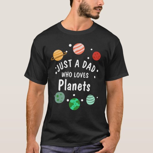 Wetenschap Nerd Outer Space Pap die van planeten h T-shirt (Voorkant)