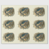 wetenschap NZ Birds - Kingfish Cadeaupapier (Vlak)