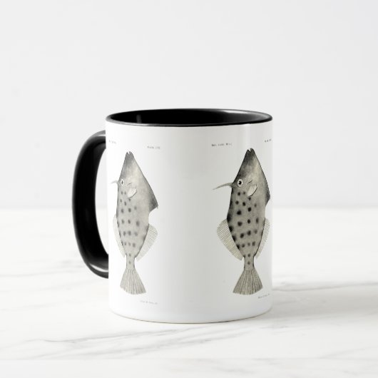  Wetenschap NZ Vis - Vloeiend leren jasje Mok (Voorkant links)