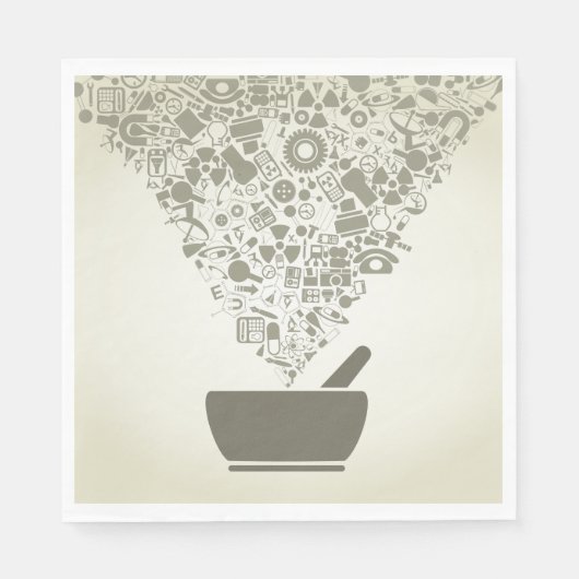 Wetenschap Objecten Papieren servetten (Voorkant)