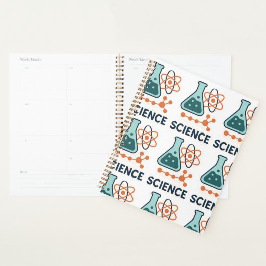 Wetenschap Onderwerp Sticker – Kolf, Moleculen & A Planner (Display)