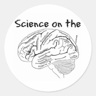 Wetenschap op de hersenen ronde sticker
