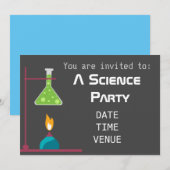 Wetenschap partij chemie experimenten Partij Kaart (Voorkant / Achterkant)
