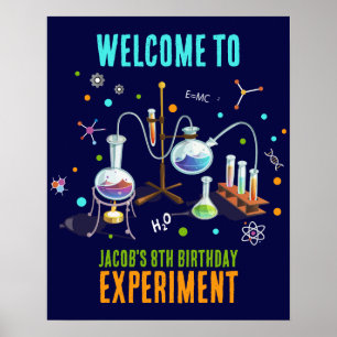 Wetenschap Party Welkomstbord Poster