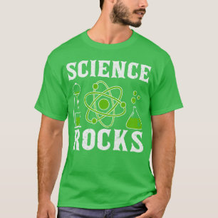 Wetenschap Rocks Biologie Scheikunde Natuurkunde v T-shirt