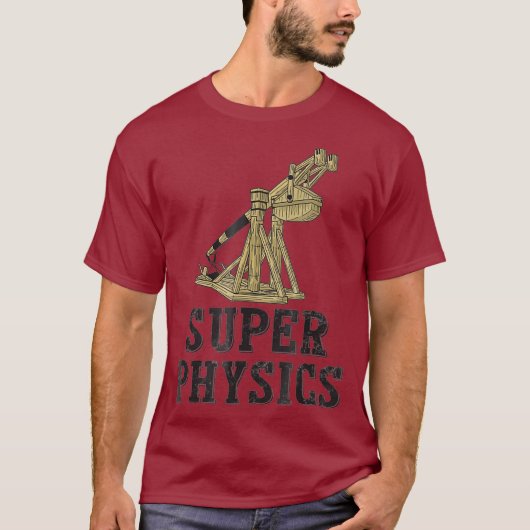 Wetenschap Trebuchet Super Physics T-shirt (Voorkant)