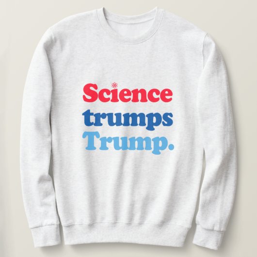 Wetenschap troeft Trump af Trui (Design voorkant)