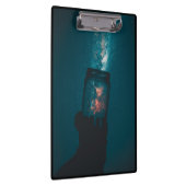 Wetenschap van de kosmos in een kruik klembord (Rechts)