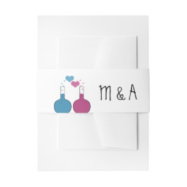 Wetenschap van het Liefde Wedding Belly Bands Uitnodigingen Wikkel