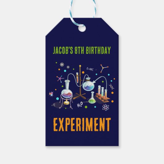 Wetenschap Verjaardag Uitnodigingen Cadeaulabel (Voorkant)