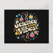 Wetenschap Vibes Groovy Eerste dag van Back To Sch Briefkaart (Voorkant)