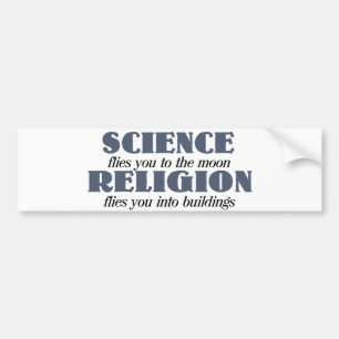 Wetenschap vliegt je naar de maan bumpersticker