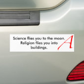 Wetenschap vliegt van je tot... bumpersticker (Op auto)