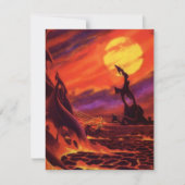 wetenschap - vulkaanplant met rode lava (Voorkant)