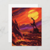 wetenschap - vulkaanplant met rode lava (Voorkant / Achterkant)