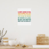 Wetenschap wereldwijde opwarming klimaatveranderin poster (Keuken)