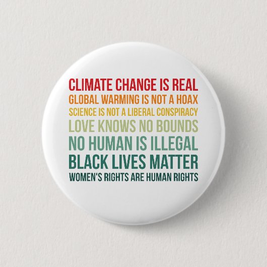 Wetenschap wereldwijde opwarming klimaatveranderin ronde button 5,7 cm (Voorkant)