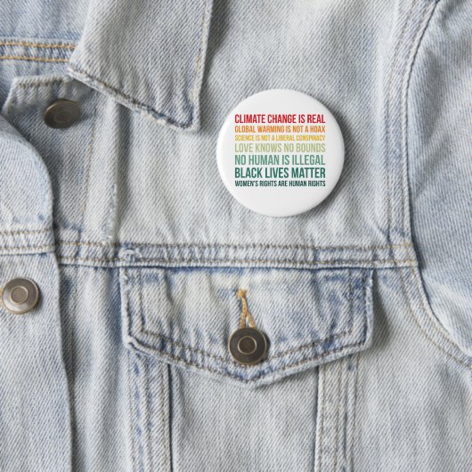 Wetenschap wereldwijde opwarming klimaatveranderin ronde button 5,7 cm (In situ)