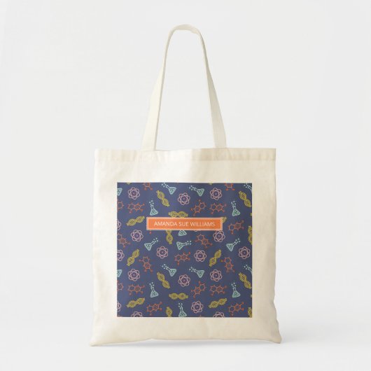 Wetenschap / Wetenschap - Jouw naam / Monogram DNA Tote Bag (Voorkant)