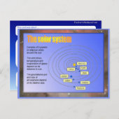 Wetenschap, zonnestelsel briefkaart (Voorkant / Achterkant)