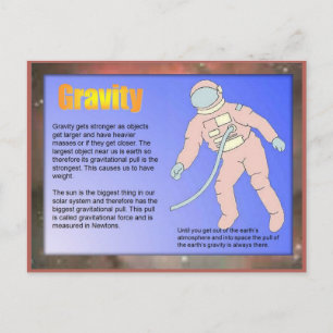 Wetenschap, Zwaartekracht Briefkaart