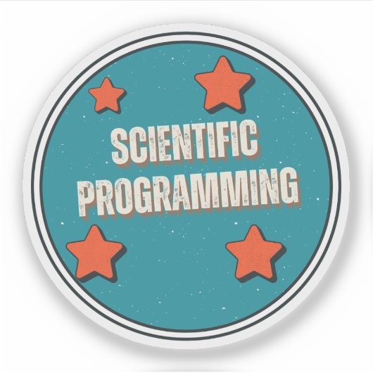 Wetenschappelijk programmeren sticker (Voorkant)