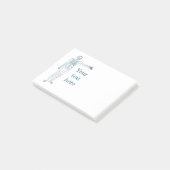  wetenschappelijk skelet gepersonaliseerd blauw ar post-it® notes (Schuin)