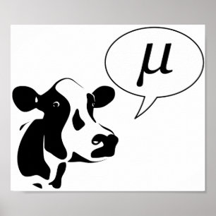 Wetenschappelijke Cow Goes Mu Poster