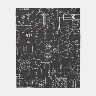 Wetenschappelijke formules: Chalkboard Calculation Fleece Deken