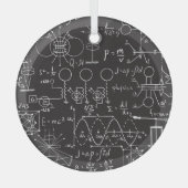 Wetenschappelijke formules: Chalkboard Calculation Glas Ornament (Voorkant)