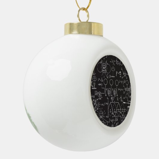 Wetenschappelijke formules: Chalkboard Calculation Keramische Bal Ornament (Links)