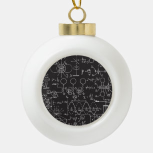 Wetenschappelijke formules: Chalkboard Calculation Keramische Bal Ornament