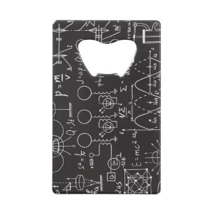 Wetenschappelijke formules: Chalkboard Calculation Kredietkaart Flessenopener