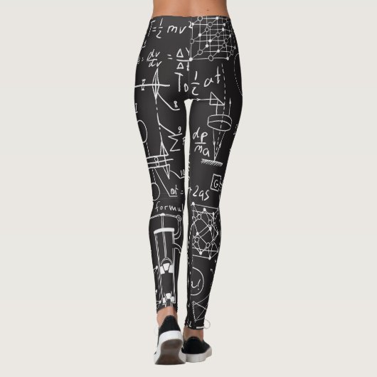 Wetenschappelijke formules: Chalkboard Calculation Leggings (Achterkant)