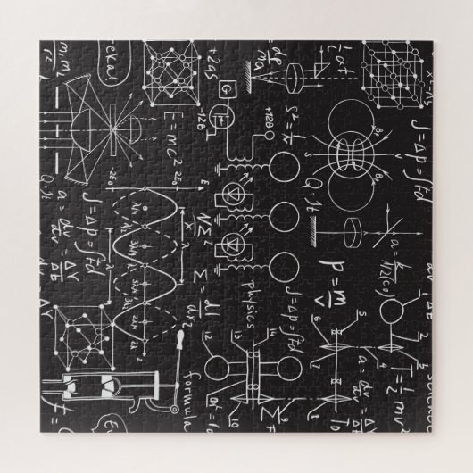 Wetenschappelijke formules: Chalkboard Calculation Legpuzzel (Horizontaal)