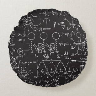 Wetenschappelijke formules: Chalkboard Calculation Rond Kussen