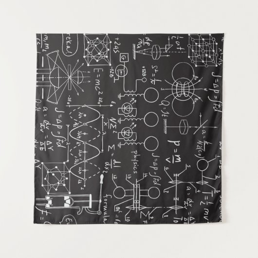Wetenschappelijke formules: Chalkboard Calculation Wandkleed (Voorkant (horizontaal))