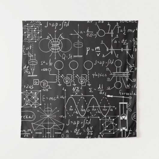 Wetenschappelijke formules: Chalkboard Calculation Wandkleed (Voorkant)