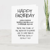 Wetenschappelijke gelukkige verjaardag met vier br kaart (Voorkant)