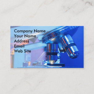 Wetenschappelijke microscoop visitekaartje
