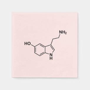 wetenschappelijke symbolen van serotonine chemisch servet