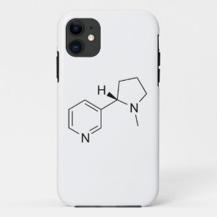 wetenschappelijke symbooleelementen met nicotine-c iPhone 11 hoesje
