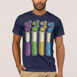 Wetenschappelijke testbuizen t-shirt